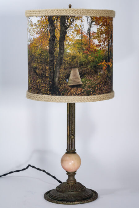 8 inch lampshade "Peak Fall Color in Squam"