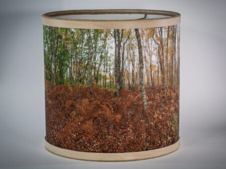 12 inch lampshade "Fall Ferns and Foliage in Squam"