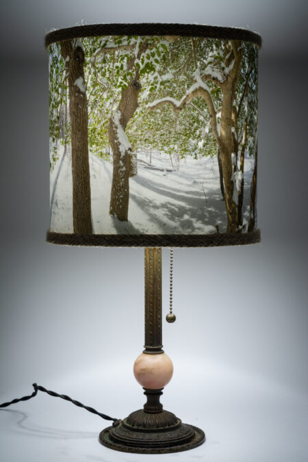 10 inch lampshade "Snow and Holly in Squam"