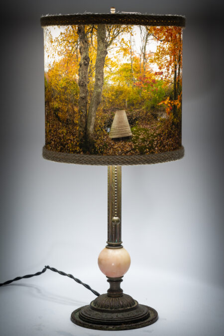 8 inch lampshade "Peak Fall Color in Squam"